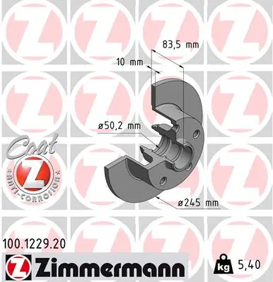 Спирачен диск ZIMMERMANN