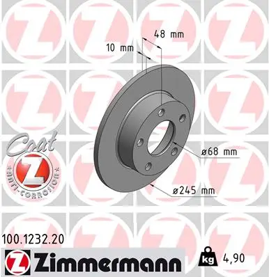 Спирачен диск ZIMMERMANN