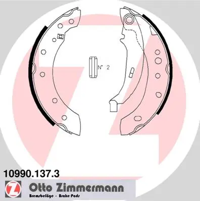 Комплект спирачна челюст, ръчна спирачка ZIMMERMANN