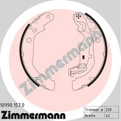 Комплект спирачна челюст ZIMMERMANN