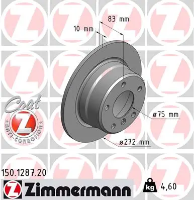 Спирачен диск ZIMMERMANN