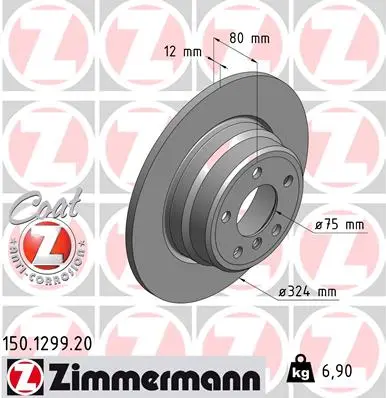 Спирачен диск ZIMMERMANN