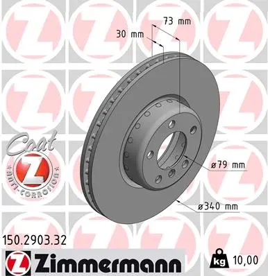 Спирачен диск ZIMMERMANN