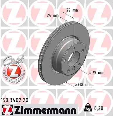 Спирачен диск ZIMMERMANN
