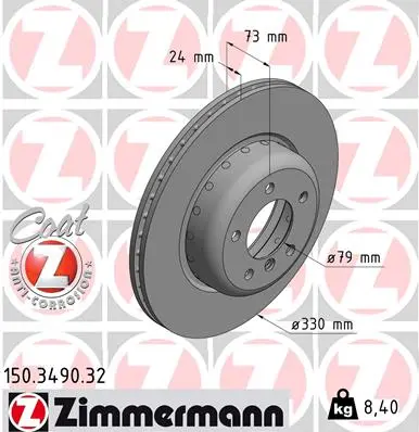 спирачен диск ZIMMERMANN          