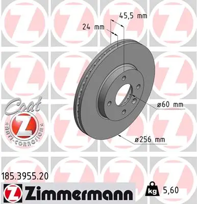 спирачен диск ZIMMERMANN          