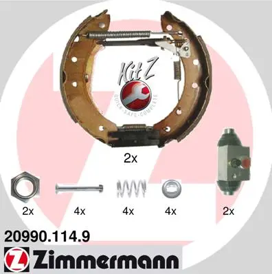 Комплект спирачна челюст ZIMMERMANN