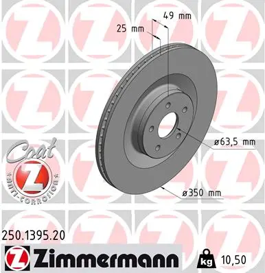 Спирачен диск ZIMMERMANN