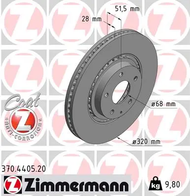 Спирачен диск ZIMMERMANN