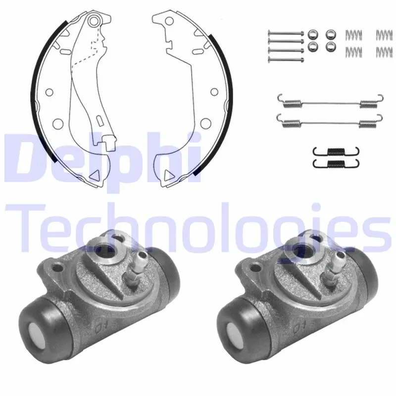 комплект спирачна челюст DELPHI              