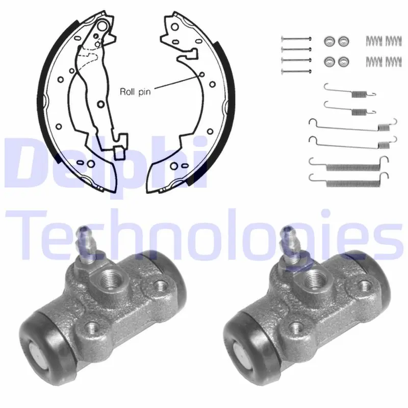 комплект спирачна челюст DELPHI              