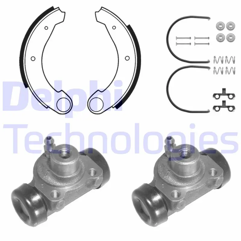 комплект спирачна челюст DELPHI              
