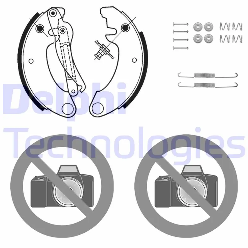 комплект спирачна челюст DELPHI              