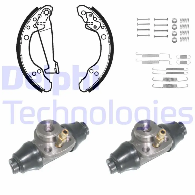 комплект спирачна челюст DELPHI              