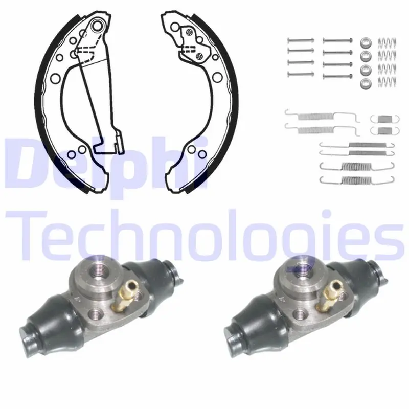 комплект спирачна челюст DELPHI              
