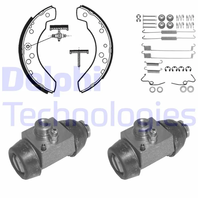 комплект спирачна челюст DELPHI              