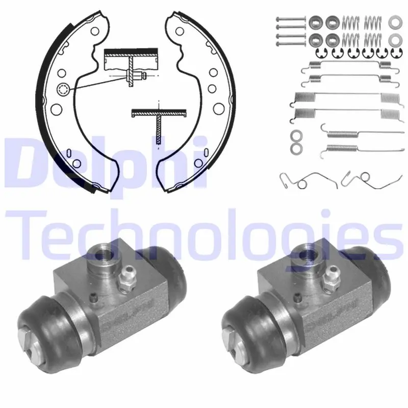 комплект спирачна челюст DELPHI              