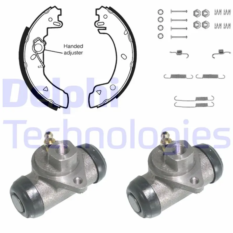 комплект спирачна челюст DELPHI              