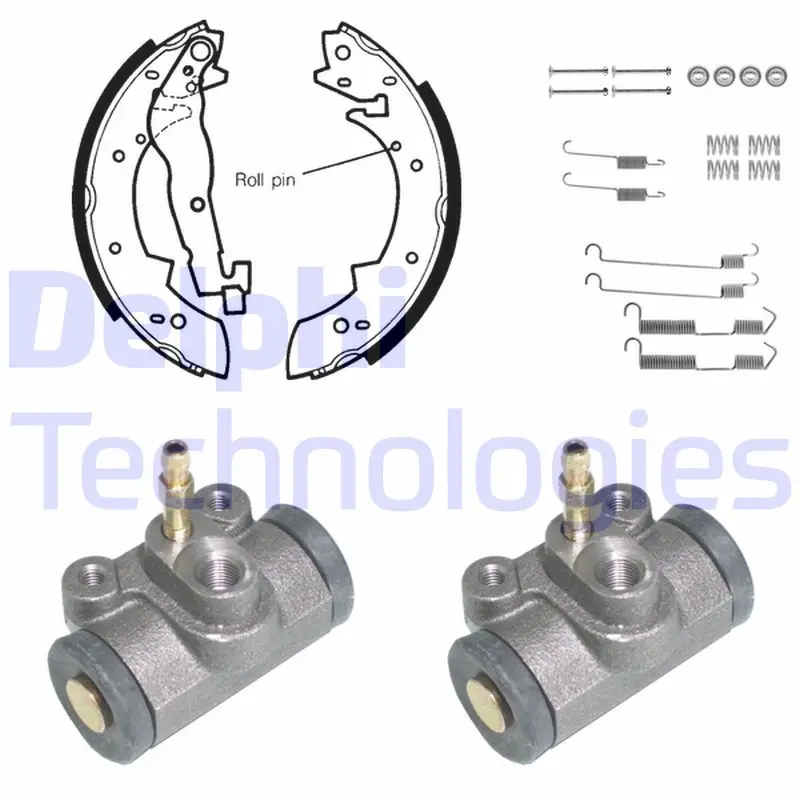 комплект спирачна челюст DELPHI              