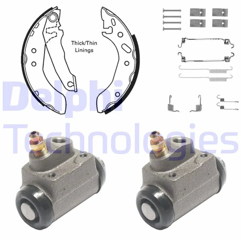 комплект спирачна челюст DELPHI              