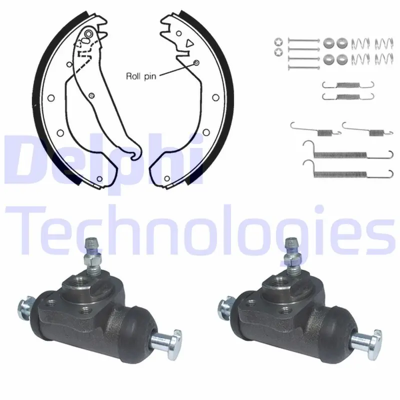 комплект спирачна челюст DELPHI              
