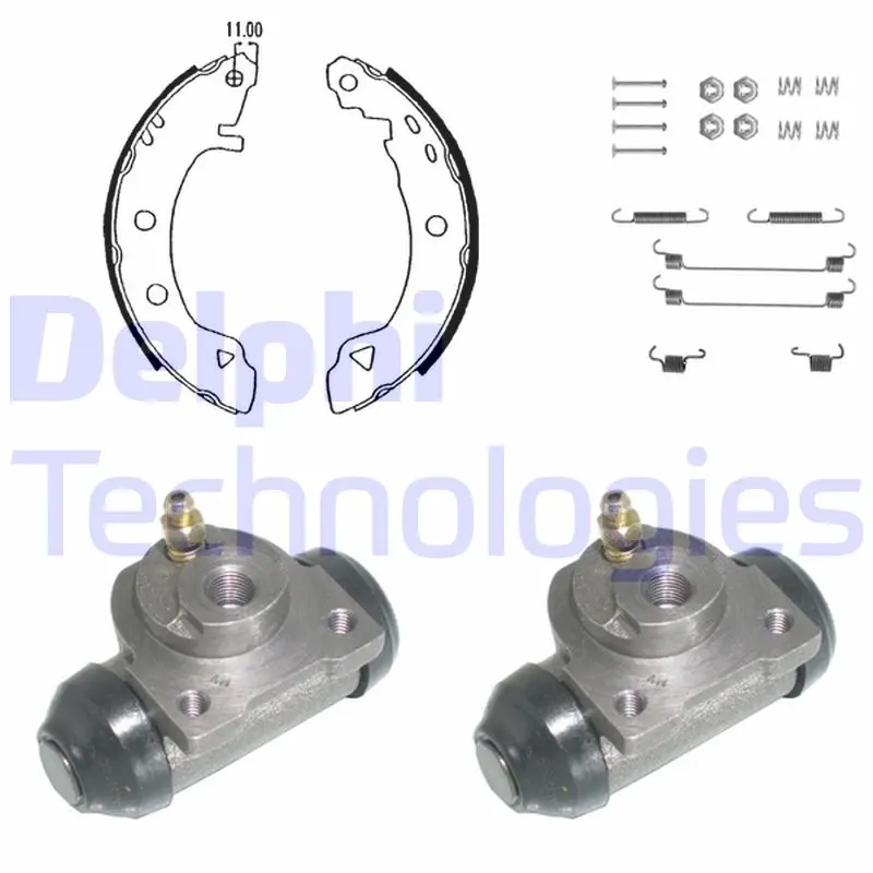 комплект спирачна челюст DELPHI              