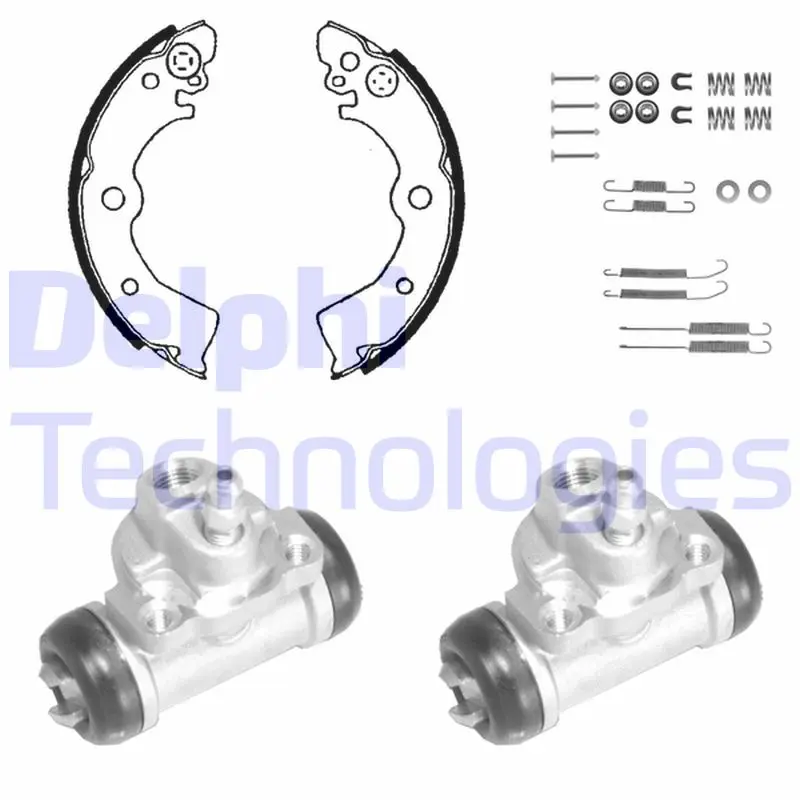 комплект спирачна челюст DELPHI              