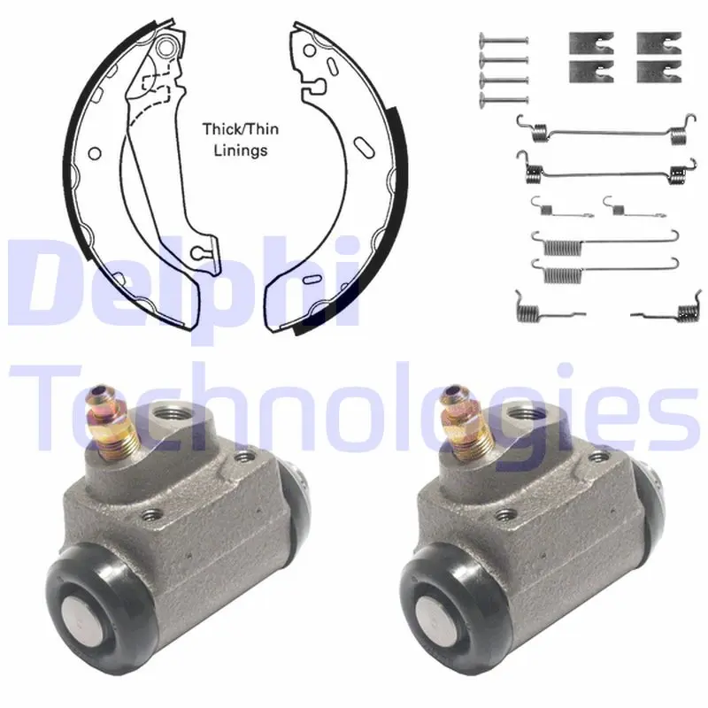 комплект спирачна челюст DELPHI              
