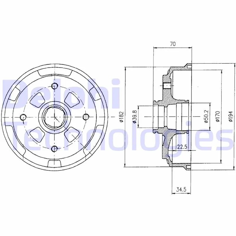 спирачен барабан DELPHI              