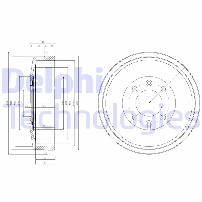 спирачен барабан DELPHI              