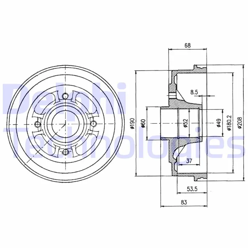 спирачен барабан DELPHI              