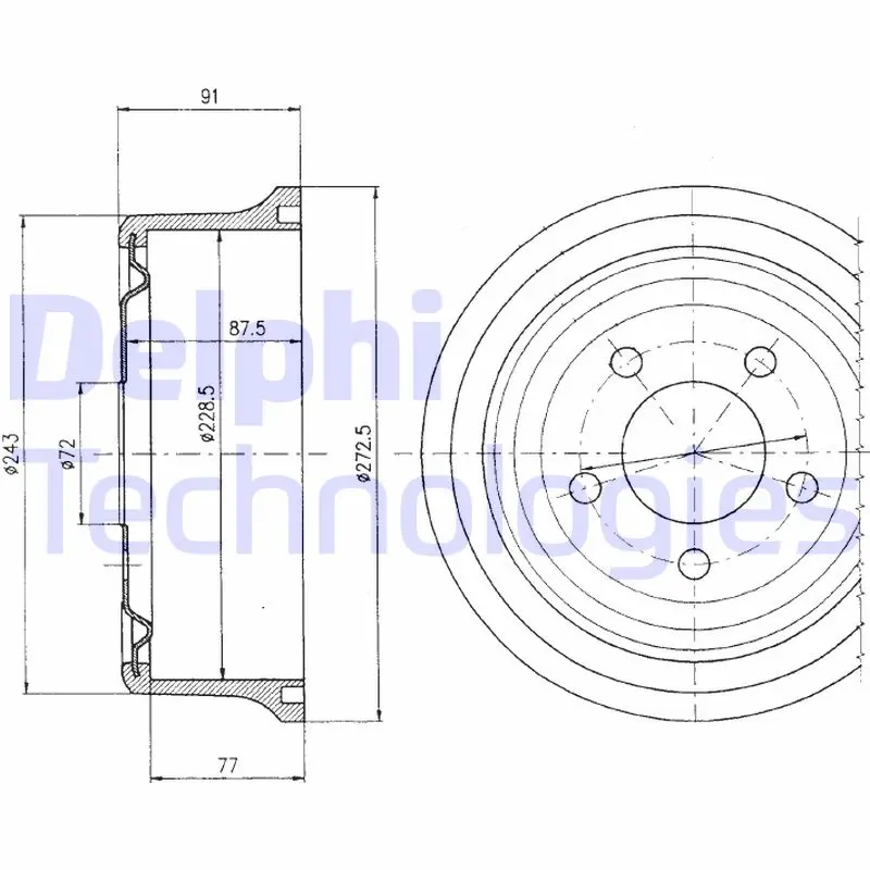 спирачен барабан DELPHI              