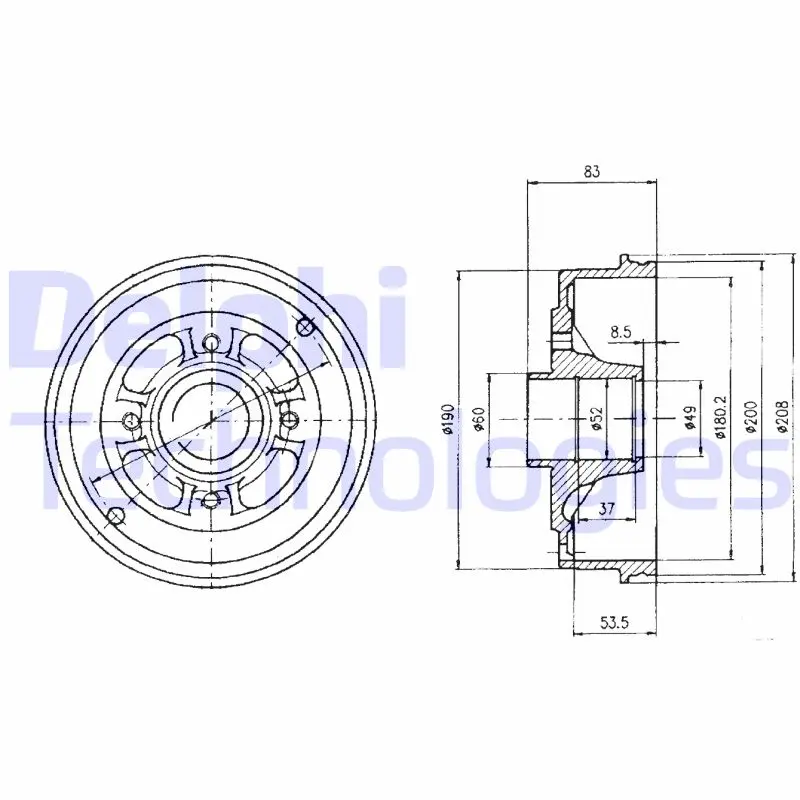 спирачен барабан DELPHI              