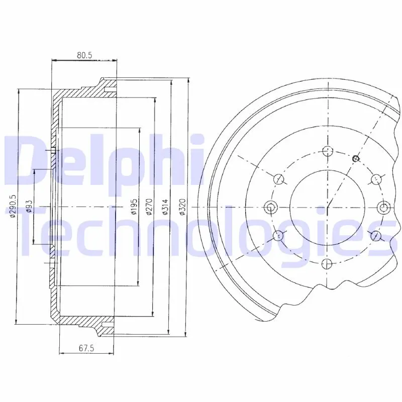 спирачен барабан DELPHI              