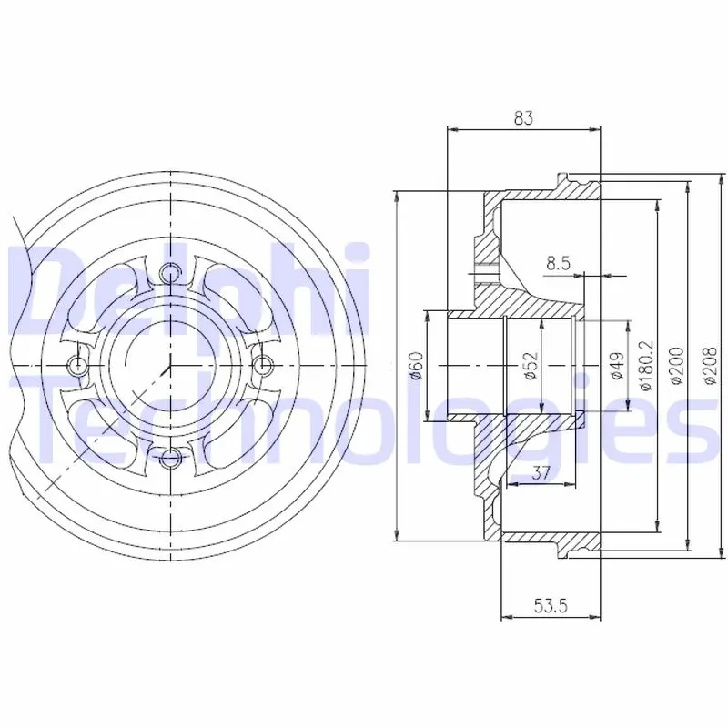спирачен барабан DELPHI              