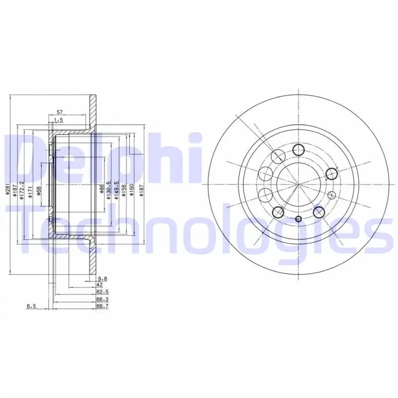 спирачен диск DELPHI              