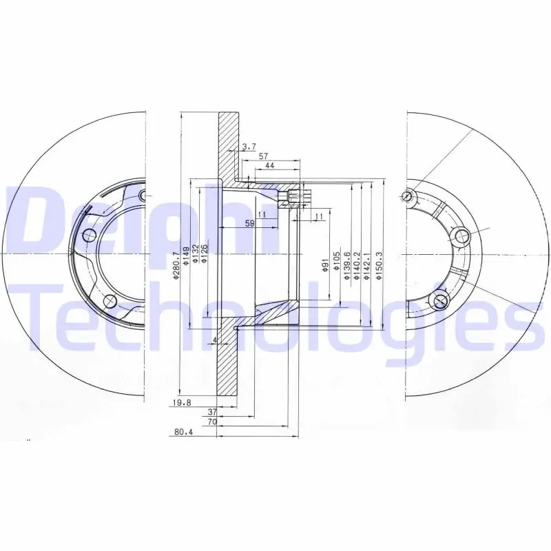 спирачен диск DELPHI              