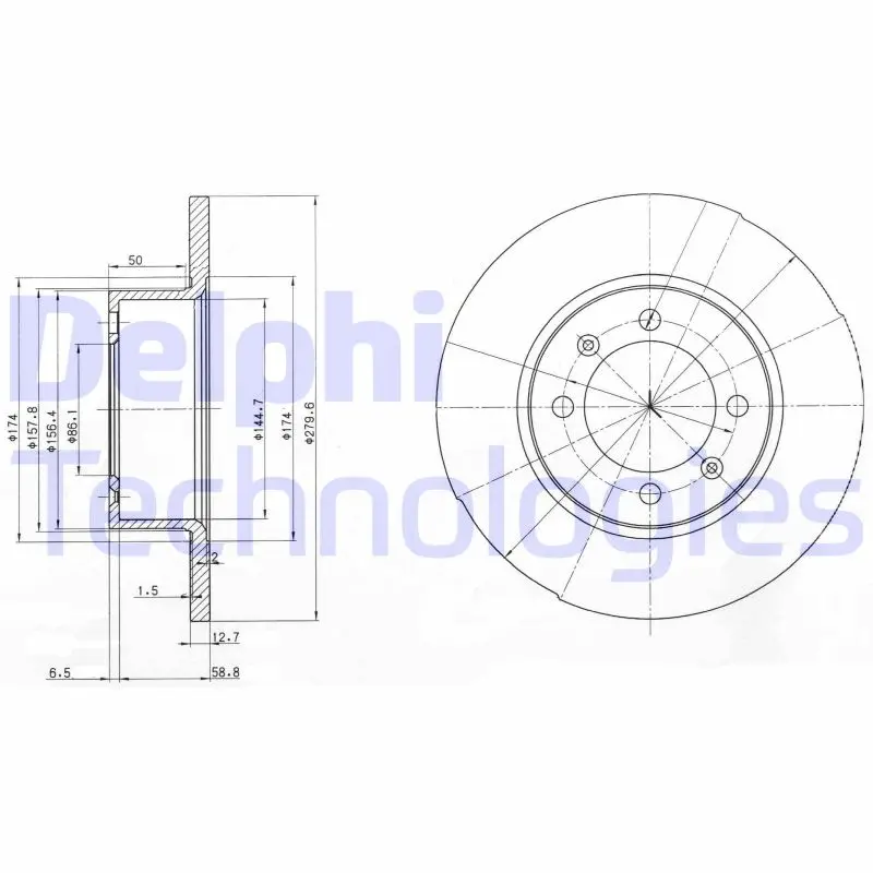 спирачен диск DELPHI              