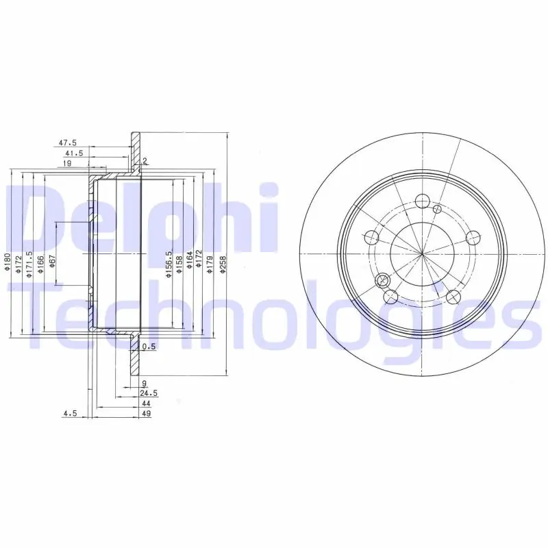 спирачен диск DELPHI              