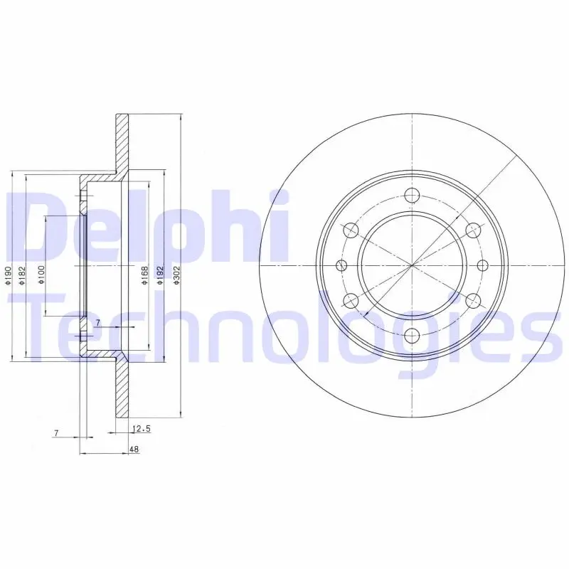 спирачен диск DELPHI              
