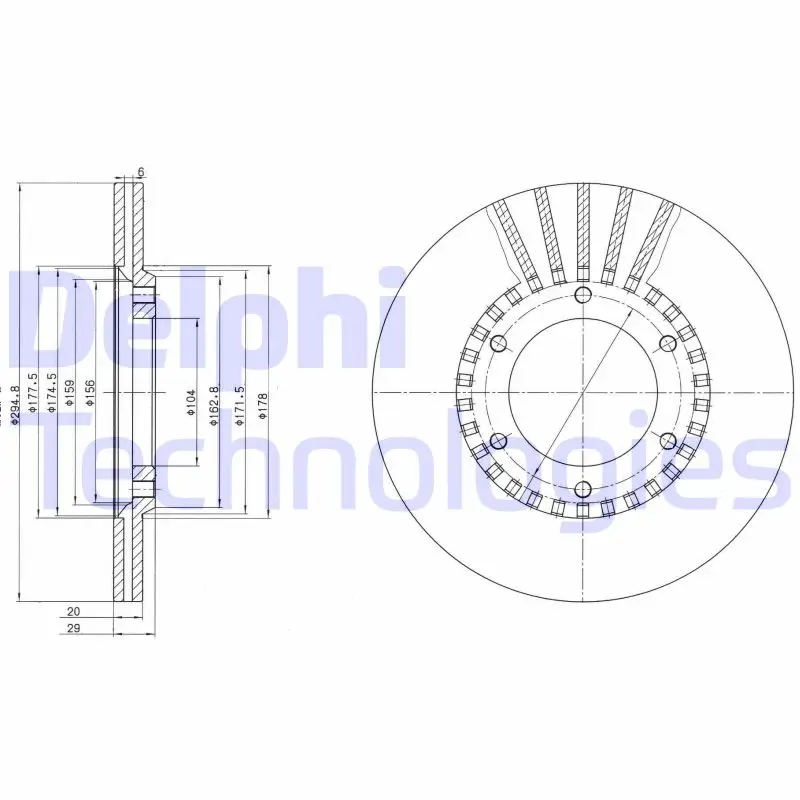 спирачен диск DELPHI              