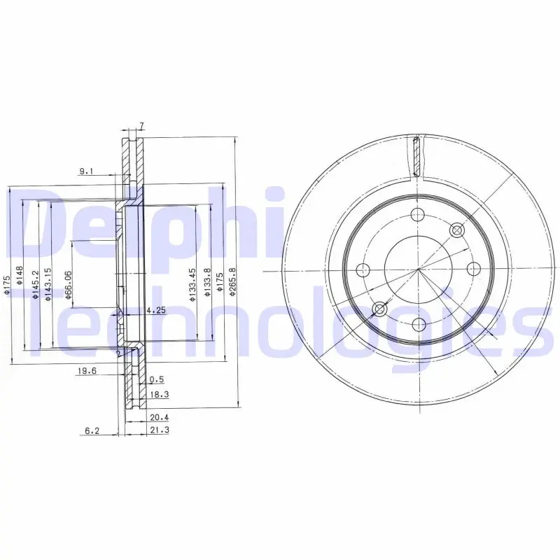 спирачен диск DELPHI              