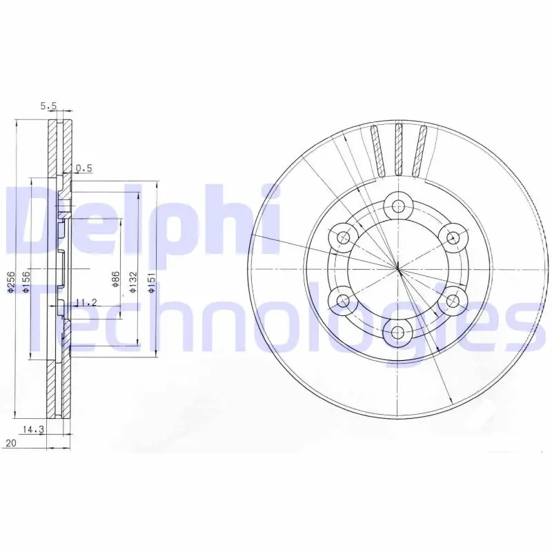 спирачен диск DELPHI              