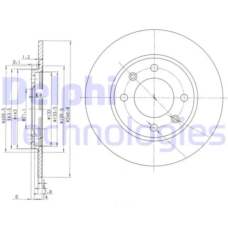 спирачен диск DELPHI              