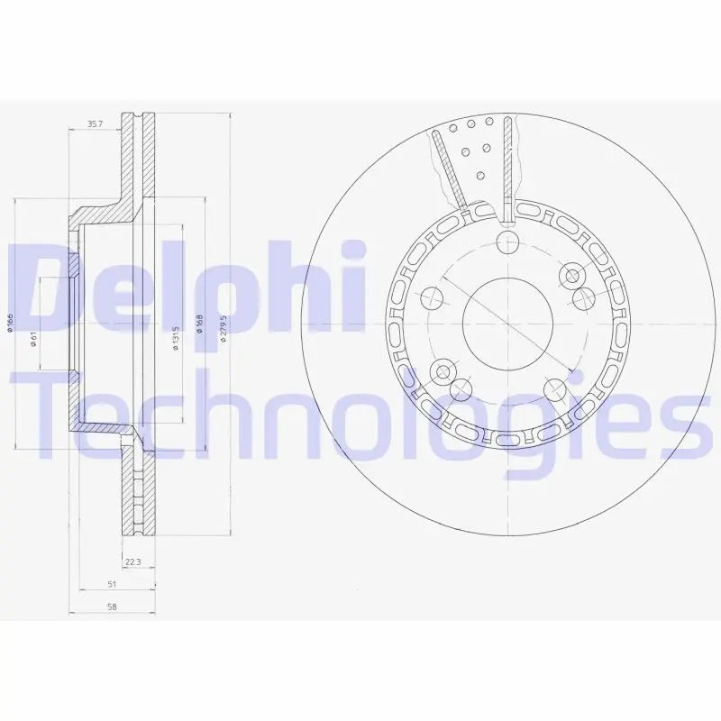 спирачен диск DELPHI              