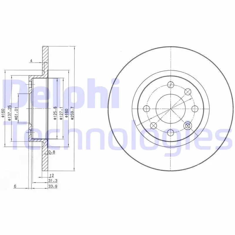 спирачен диск DELPHI              