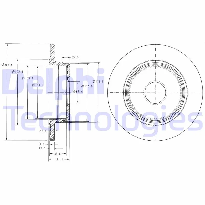 спирачен диск DELPHI              