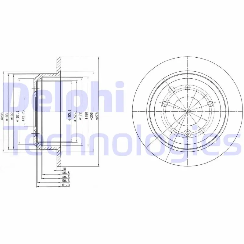 спирачен диск DELPHI              