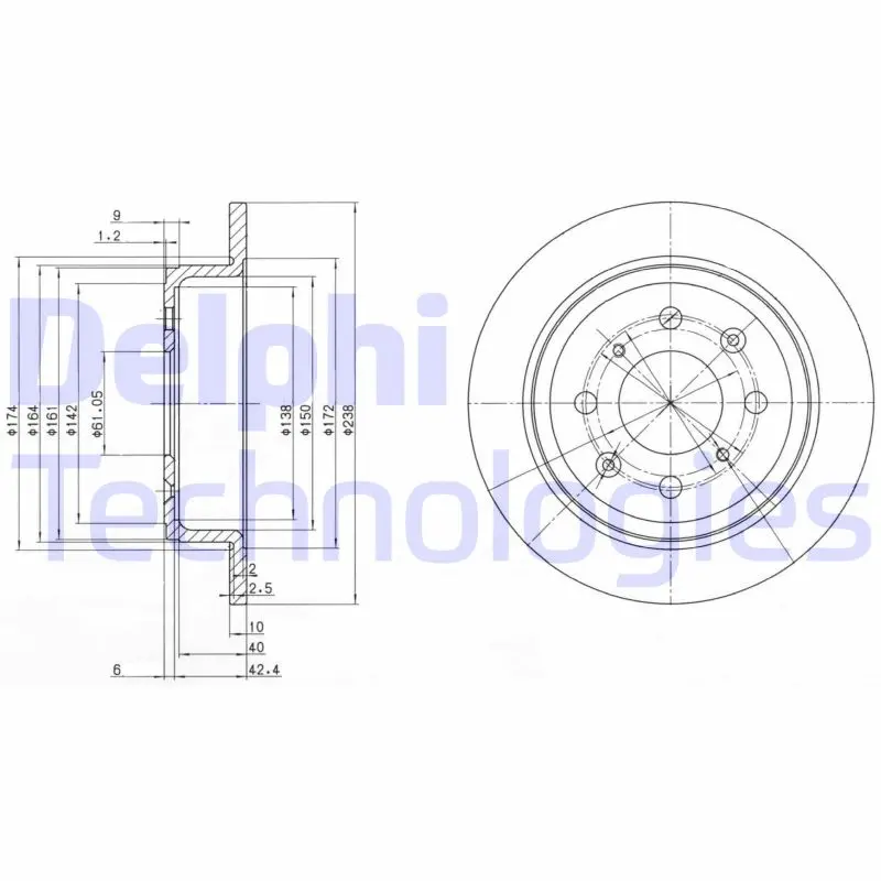 спирачен диск DELPHI              