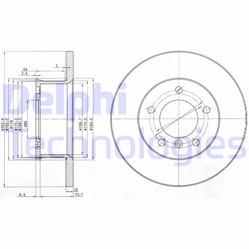 спирачен диск DELPHI              